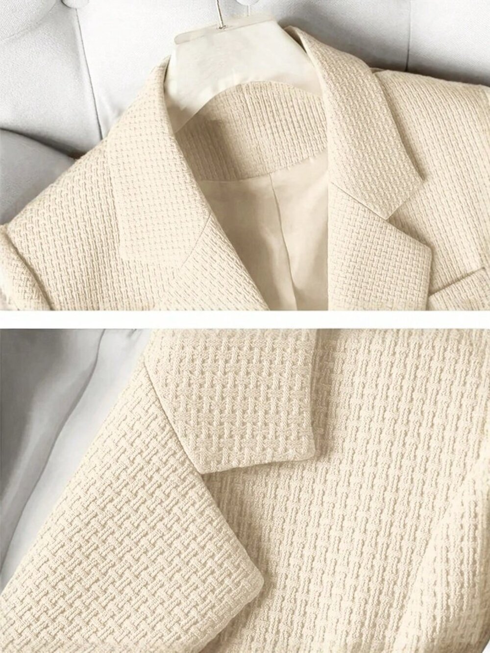 Apricot Elegant Women's Long Sleeve Business Blazer - Picture 3 of 5